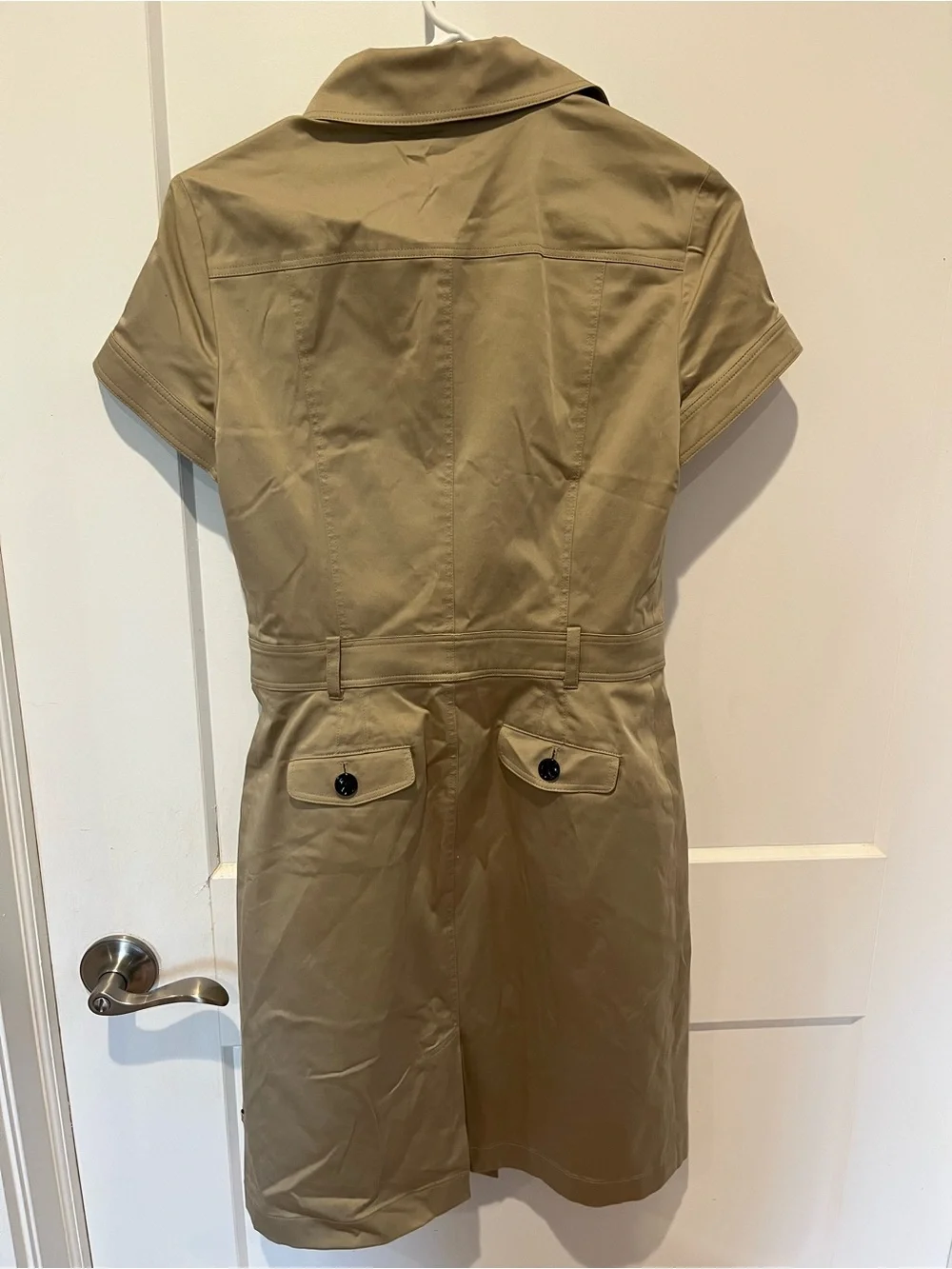 Burberry Khaki Short-Sleeve Trench Dress - Picture 2 of 4
